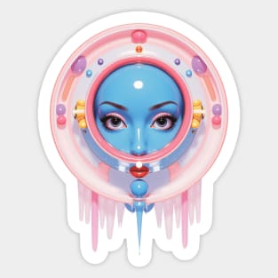 Bubblegum Bliss The Floating Glaze of the Atomic Pop Goddess Sticker